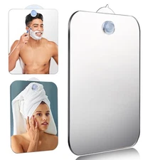 Anti-Fog Shower Mirror for Shaving, Shatterproof Men's Wall Hanging Handheld ...