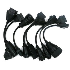 8pcs Metal Plastic Full Diagnostic Tool Adapter Cable For Truck Car Obd2 Obdii