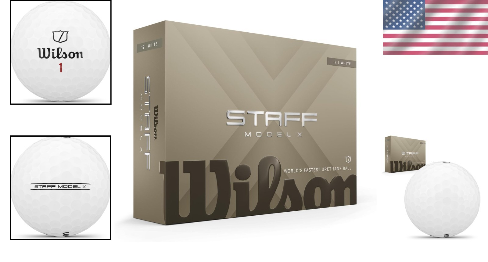 Staff Model X 2024 Golf Balls, White - Wilson