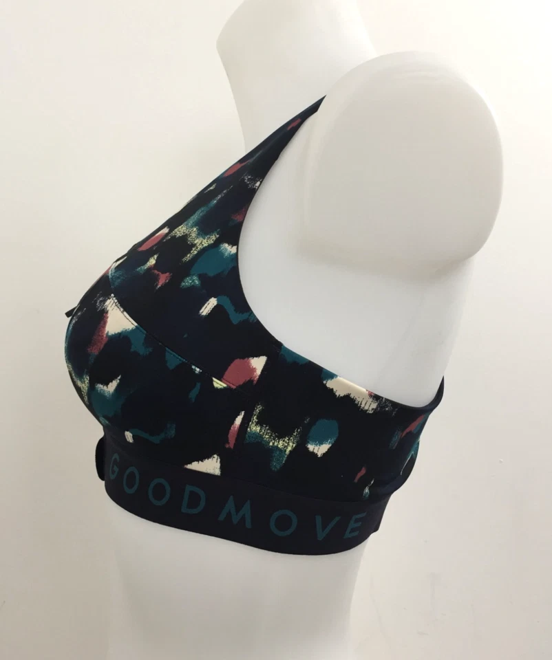 Goodmove Women's Ultimate Sports Bra 2 Pack Navy Mix Abstract Print New F1 - Image 3 of 4
