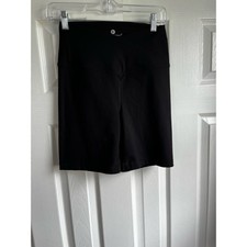 Women's Black High-Waist yoga Shorts
