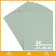 Sage Green Cardstock Paper for Crafting and Scrapbooking A4 250GSM 35ct
