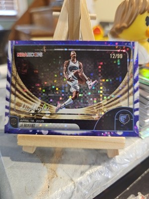  NBA Hoops  Foil Light Burst  HIGHLIGHTS JA MORANT Purple/White  Border 12/99 