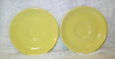 2 Homer Laughlin Fiesta Saucers 5 3/4” Fiestaware Yellow China Lead Free