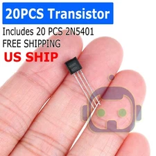 20 Pcs x 2N5401 TO-92 Transistor Electronic Chip Triode Three Pins Pack Set Lot