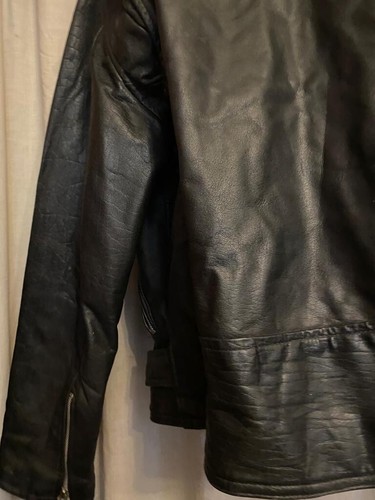 Vintage schwarze Lederjacke Biker Motorrad Jacke Rock And Roll - Bild 6 von 15