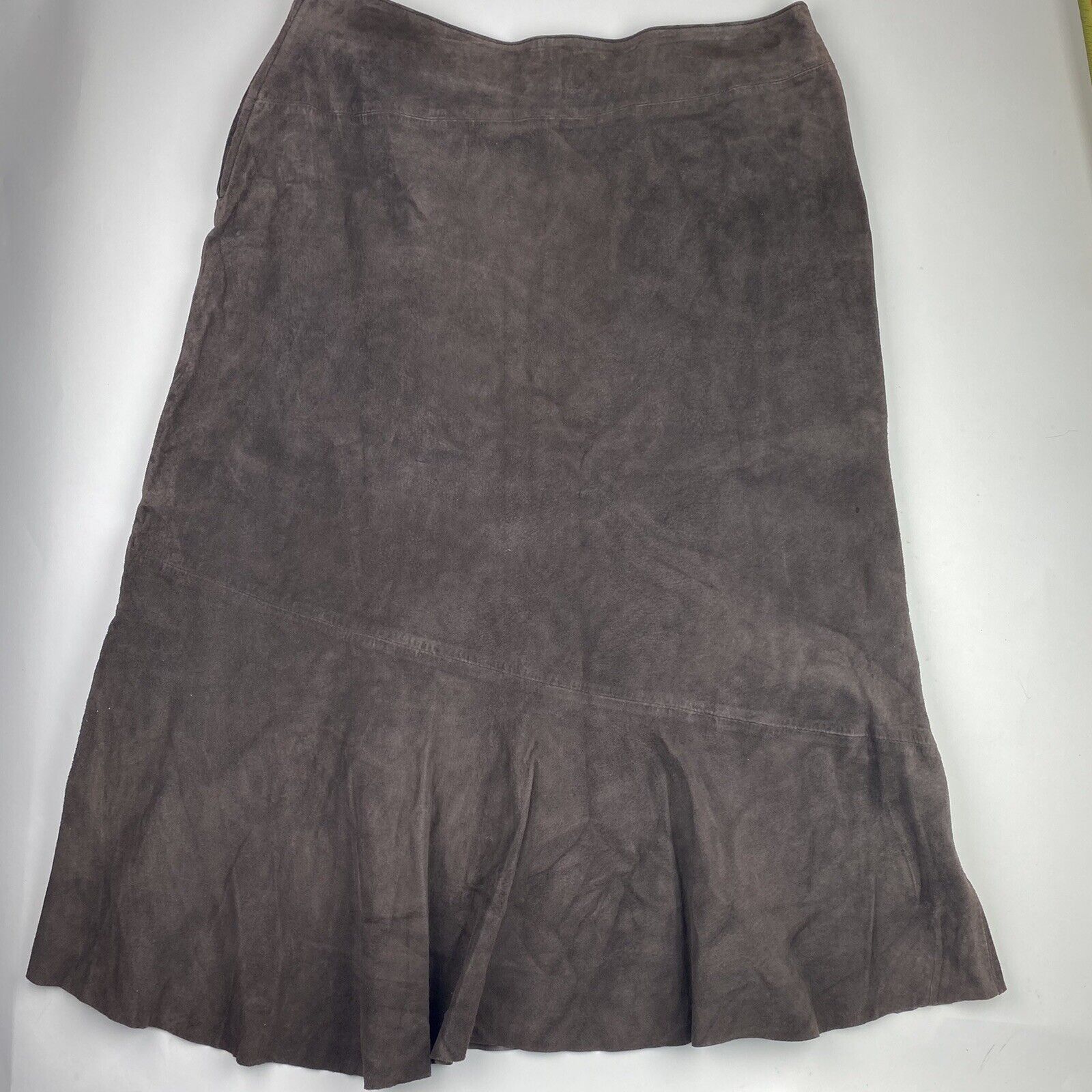 Provence D’Amour Skirt Sz 10 Brown Leather Suede … - image 11