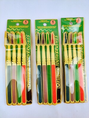 Vintage 90s Dupont Options Lot 12 Toothbrushes 3 Packs X4 NEW Sealed Old Stock