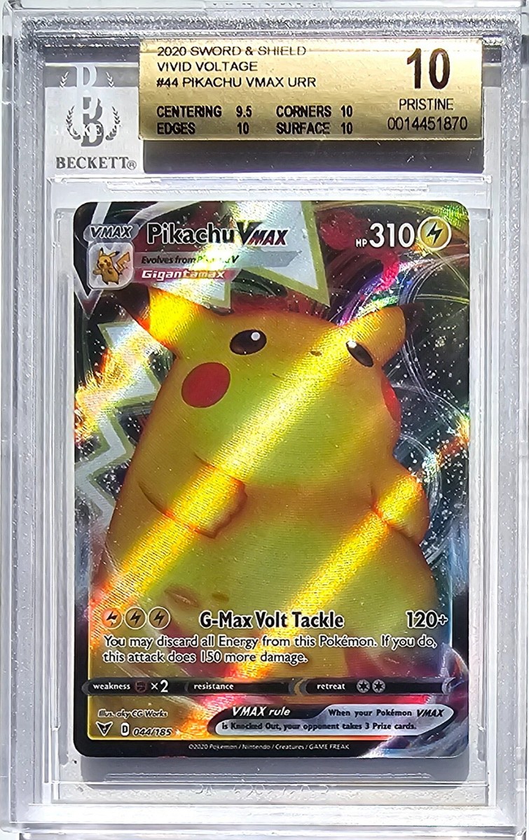 Pikachu Vmax Graded BGS 10 Pristine! Sword Shield Vivid