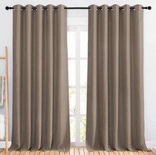 NICETOWN Blackout Window Curtains/Drapes, Cappuccino, Grommet Top (W42” by L90”)