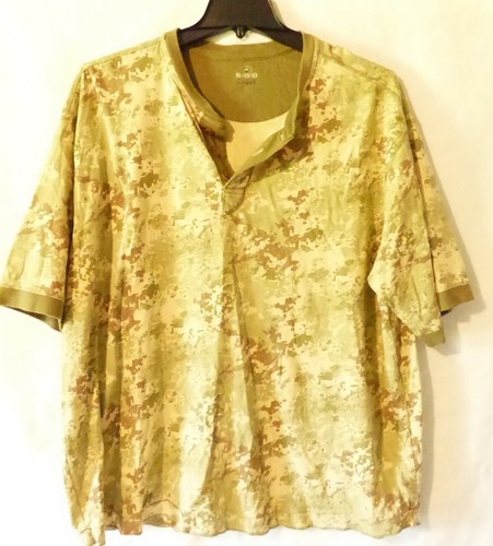 Men's Red Head XL Camo 3 Button Short Sleeve Pullover Shirt - Picture 2 of 4