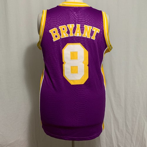 Headgear Classics Basketball Jersey Kobe Bryant #24 #8 Mamba Purple Gold Mens M - Picture 6 of 8