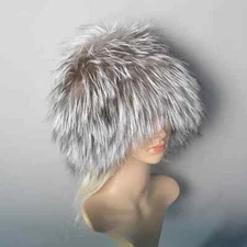 Winter Real Fur Hats Women Natural Fur Beanie Hat Fluffy Russian Round Cap