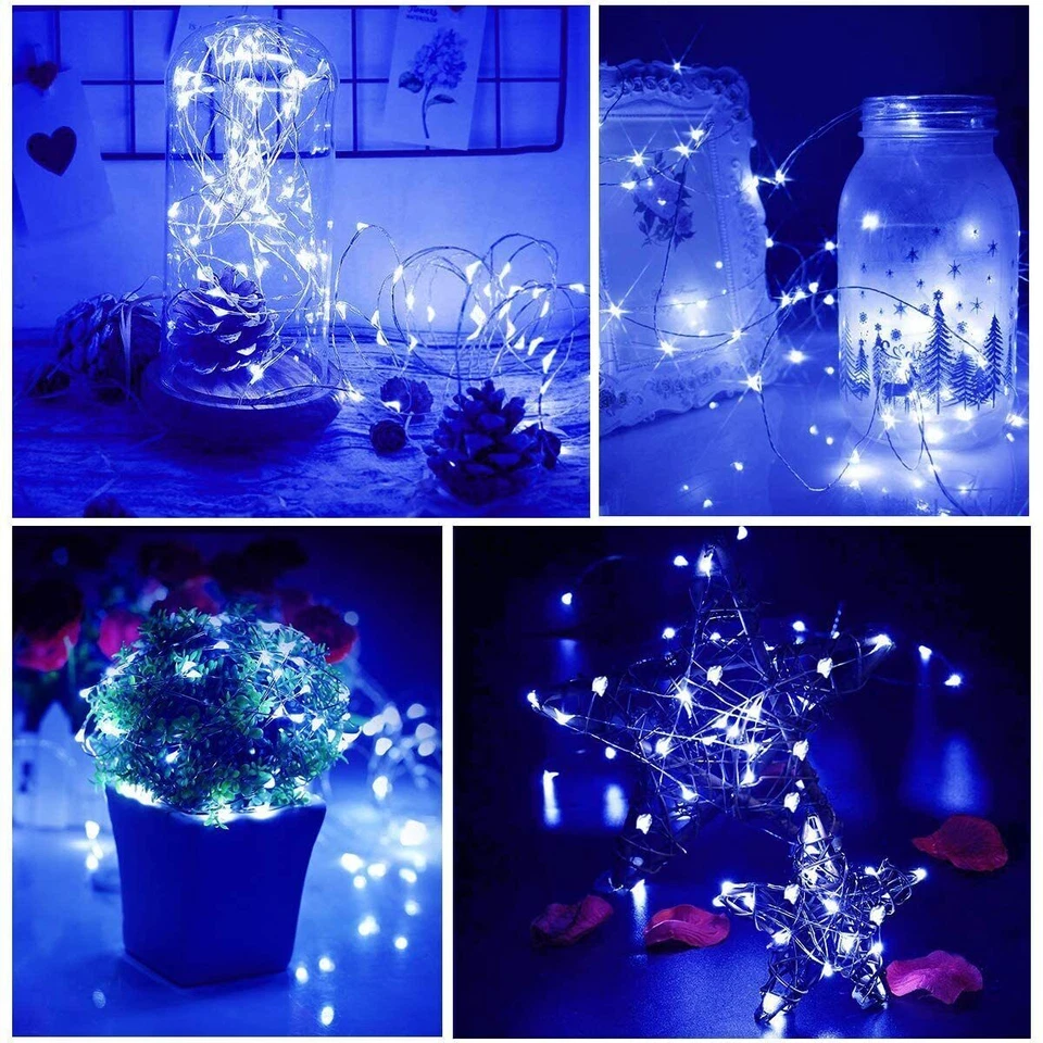 Fairy String Lights Micro Rice Copper Wire Xmas Light 20/50/100 LED Battery UK - Image 4 of 4