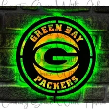 20oz Skinny Tumbler Sublimation Transfer Green Bay Football Ready To Press