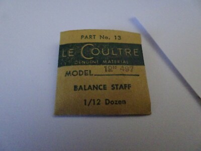 Jaeger LeCoultre Futurematic Cal. 497 Balance Staff Part 13 Genuine   (J1)