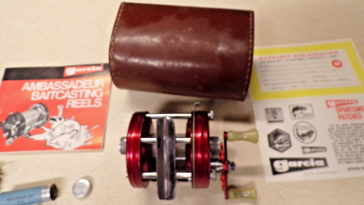 RARE RECORD ABU GARCIA AMBASSADEUR FISHING REEL W/ CASE - RECORD