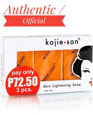 Original 3X65g Kojie San Kojic Säure Seifenriegel Hautaufhellung Kojiesan Aufhellung