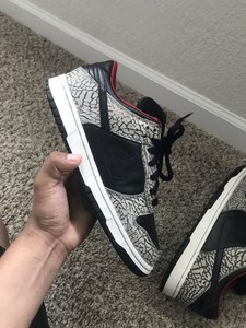 supreme x nike sb dunk low black cement