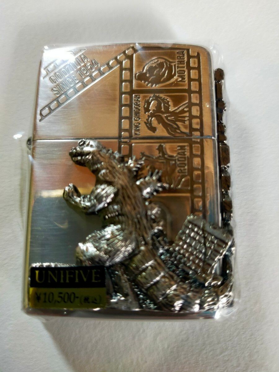 New Zippo Oil lighter Silver Godzilla with box | eBay
