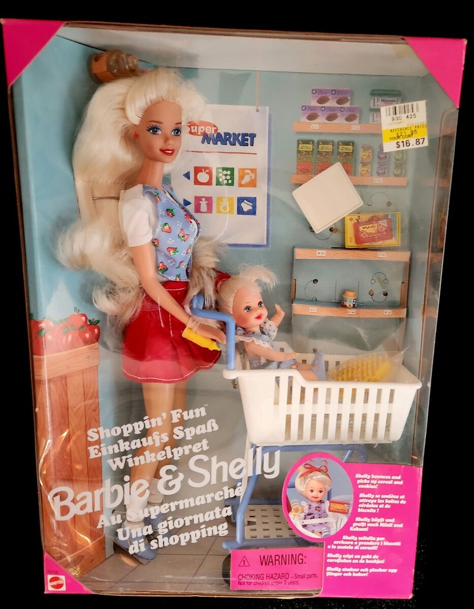 RARE BARBIE & SHELLY SHOPPING FUN DOLLS MATTEL #15756 MIB RARE BARBIE & SHELLY SHOPPING FUN DOLLS MATTEL #15756 MIB