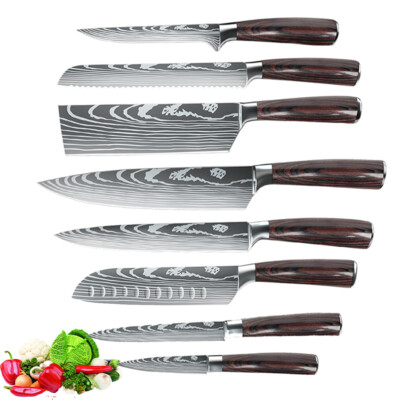 Extra scharfe [Damast] Profi Kochmesser - Küchenmesser - Edelstahl Messer