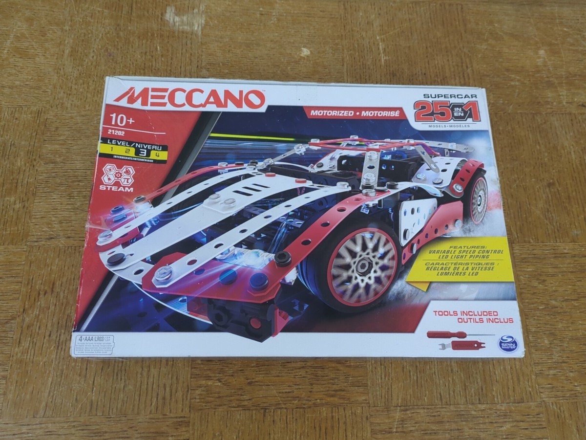 MECCANO SUPERCAR 25 IN 1 MODEL MOTORIZED VEHICLE BUILDING KIT