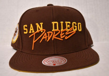 MLB San Diego PADRES Baseball Cap Hat Brown Mitchell Ness NWT MSRP 35.00 New