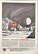 Scott Aviation Project Apollo Oxygen Regulators Vintage Print Ad 1963