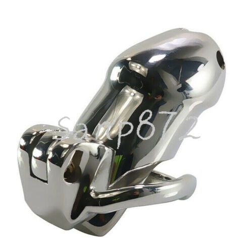 Male Chastity Device Stainless Steel Cuckold Lock Chastity Cage Curved Ring eBay