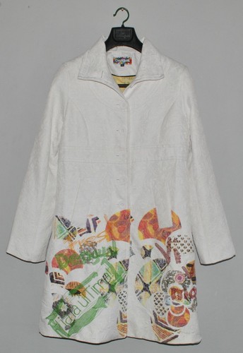 DESIGUAL Womens White Coloured Coat 