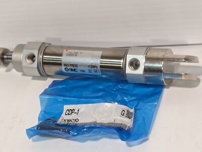 SMC CDM2D25-50 Pneumatic Air Cylinder w CDP-1 Clevis Pin and Clips ...