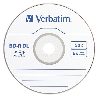 10 pack VERBATIM 6X Blu-Ray BD-R DL Dual Layer 50GB Branded Logo in Paper Sleeve