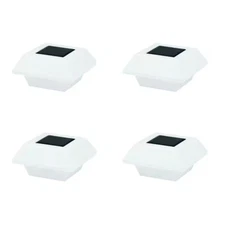 4 Pk Hampton Bay Roof Gutter Light Solar Powered Security LED Outdoor White 4 Pk