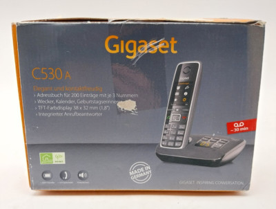 Gigaset C530A Schnurloses Telefon Haustelefon Anrufbeantworter Black #KT7741X--
