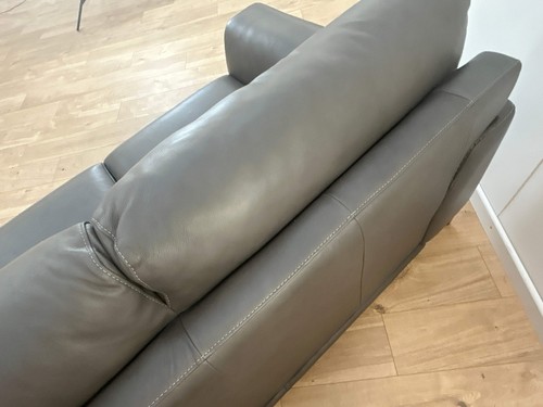 Sassari 2 Seater - Leather Sofa - Caruso Fog - Picture 14 of 17