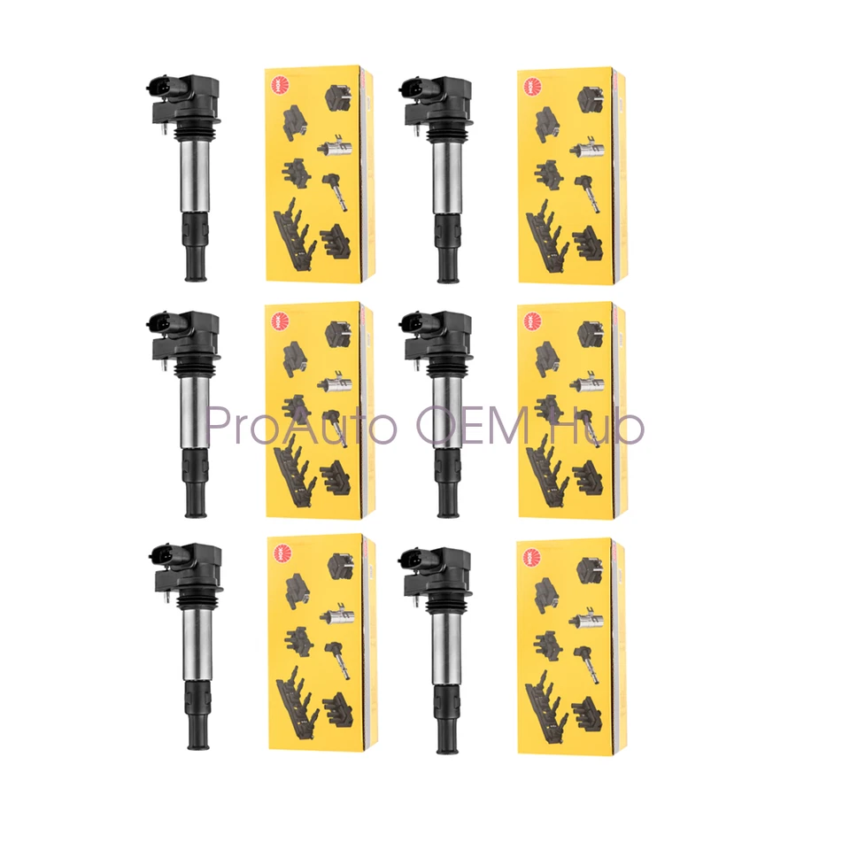 6Pcs 12629037 OEM NGK Ignition Coil For Cadillac CTS SRX STS Chevrolet Traverse - Image 3 of 4