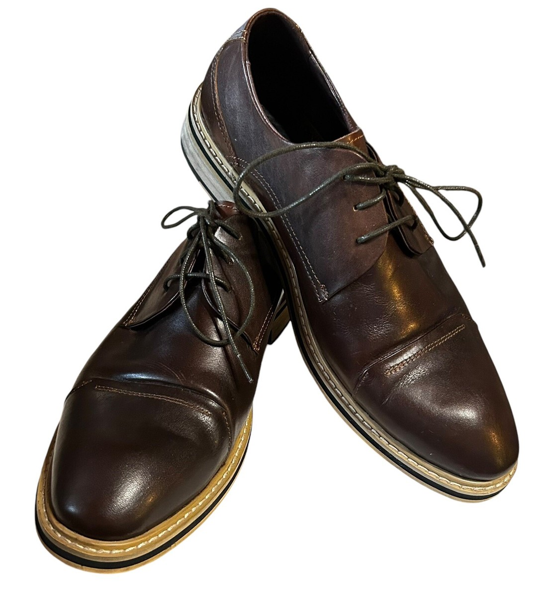 HART SCHAFFNER MARX Size 8 Brown Leather Lace-Up Oxford Men\'s Shoes HK349S96 Hart Schaffner Marx | Shoes | Hart Schaffner Marx Size 8  main image 3