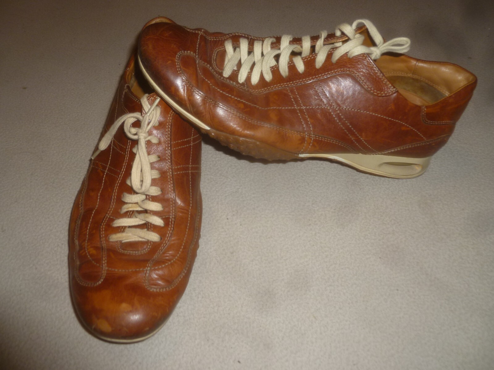 SAOLA SCARPE COLE HAAN MISURA 10M C05296 PELLE COMFORT OXFORD MARRONE UOMO CASUAL