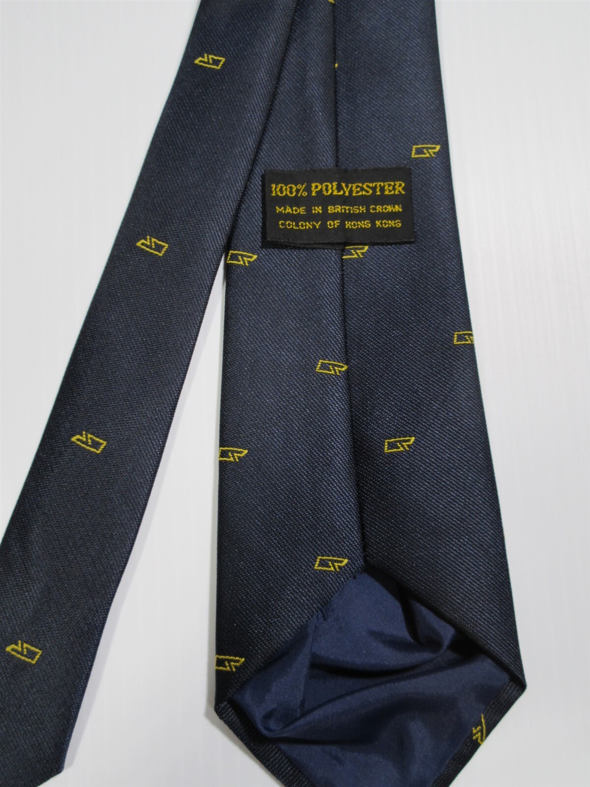 NEW QUEENSLAND RAIL RAILWAYS QR logo woven Tie Navy MADE in Hong Kong