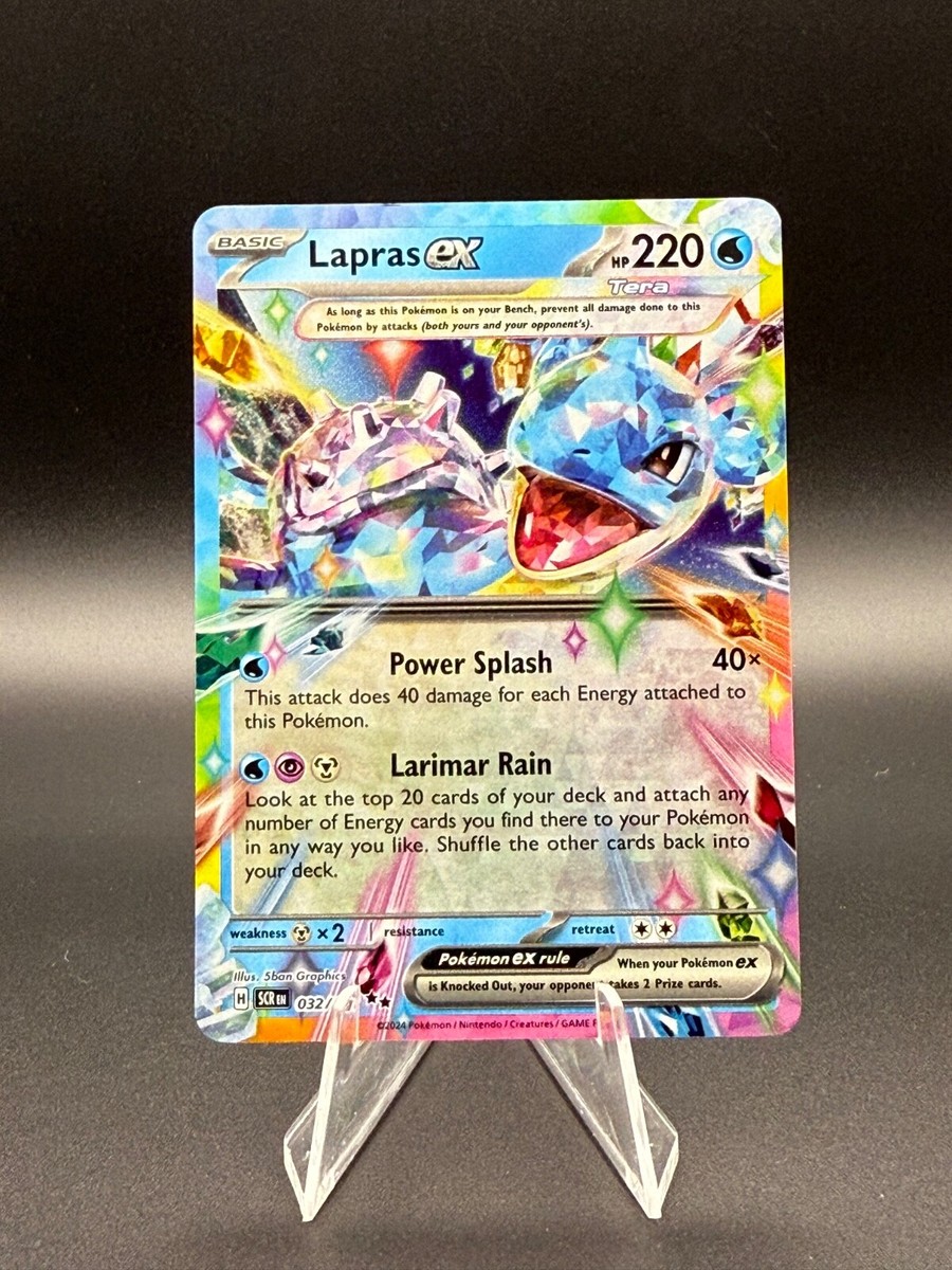 Pokemon TCG - Stellar Crown - Lapras ex - Double Rare - 32/142 NM