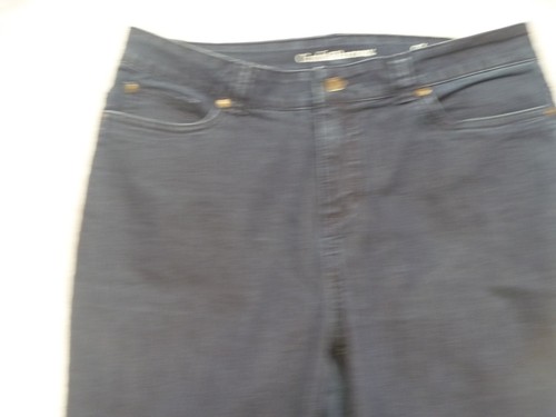 CROFT&BARROW Womens Jeans Size 14 Short Dark Blue Denim Inseam 28" - Picture 2 of 9