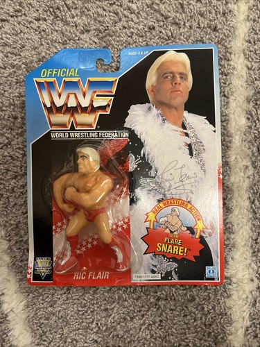 RIC FLAIR MOC WWF Hasbro 1992 MINT ON CARD FREE WO...