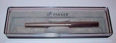 Parker Jotter silver stainless steel chrome trim boxed fountain pen