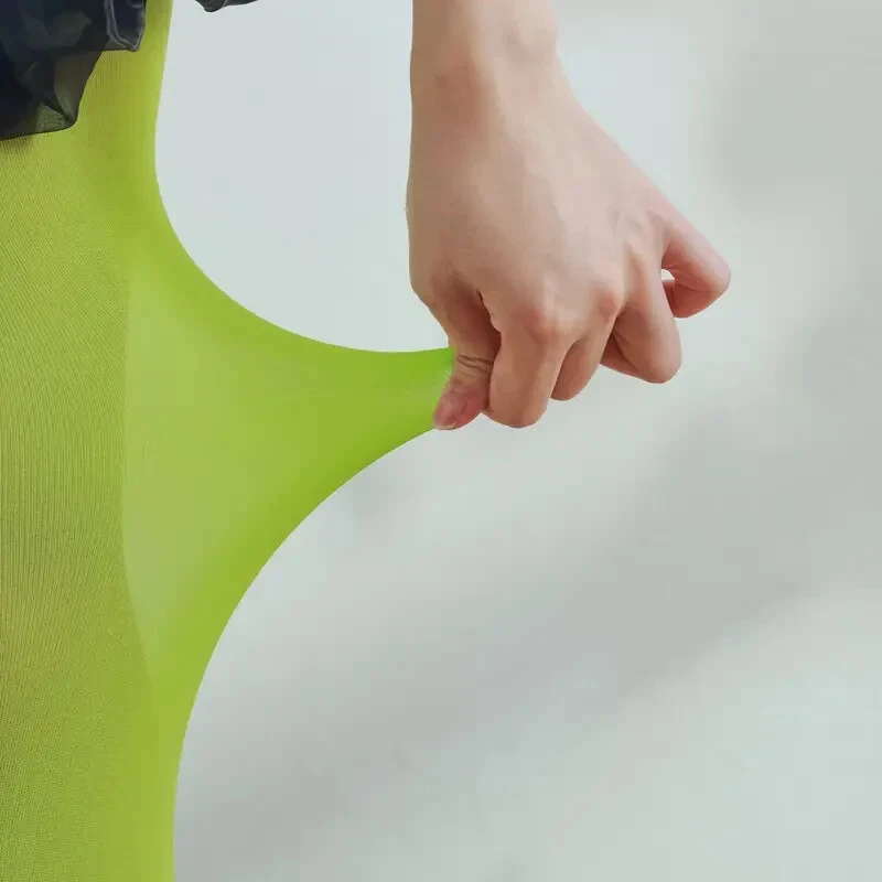 Medias opacas color caramelo para mujer, pantimedias cálidas y elegantes, naranja, púrpura, azul Foto 3 de 4