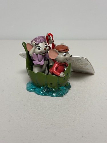 Disney The Rescuers Bernard & Bianca Leaf Boat Holiday Sketchbook Ornament
