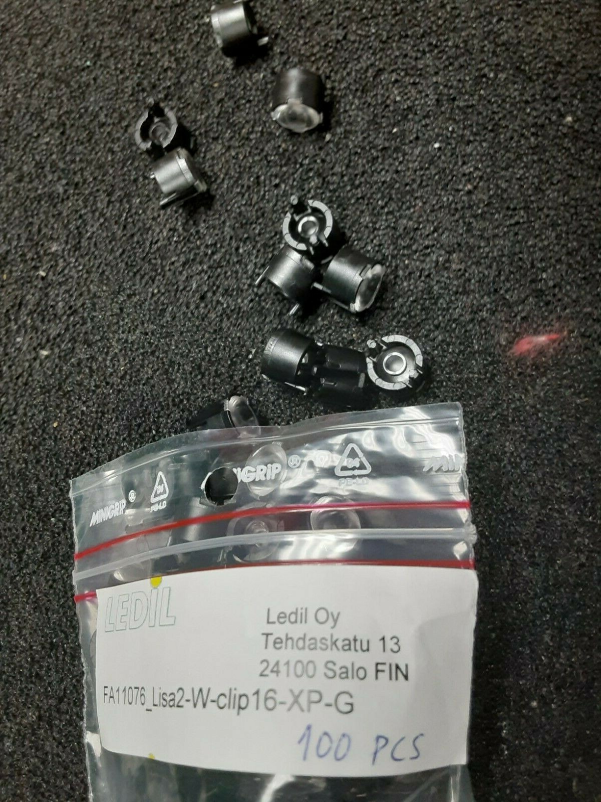 LEDIL fa11076 lisa2-w-clip16-xp-g LED Lens Clip-On Wide PMMA (LOT OF 217)