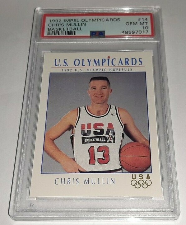 1992 Impel Olympicards #14 Chris Mullin PSA 10 Gem Mint Dream Team - Main Image