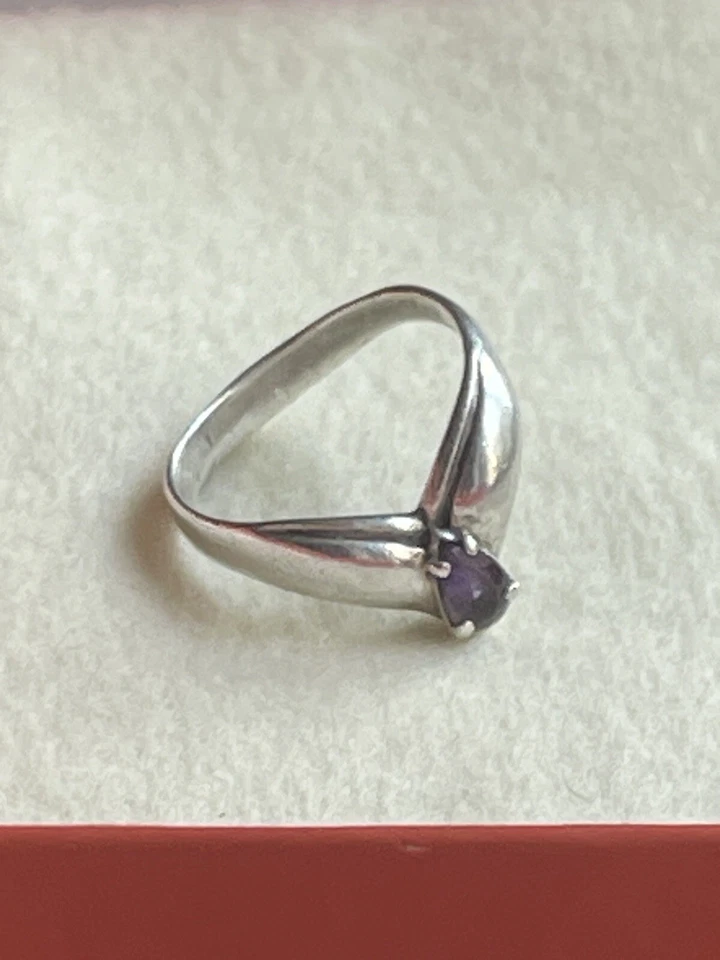 Anillo de cóctel James Avery apogeo piedras preciosas amatista esterlina/talla 7 Foto 3 de 4