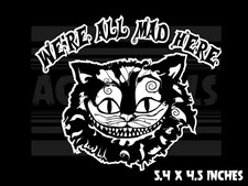 Alice In Wonderland - Cheshire Cat - Laptop Car Window Vinyl decal sticker